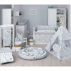 Sevira Kids Coussin anti tête plate réversible en velvet Eucalyptus* Coussin Pour Canapé