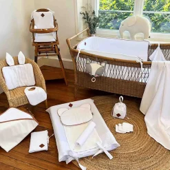 Sevira Kids Oreiller plat lapin en gaze de coton Jeanne* Coussin Pour Canapé