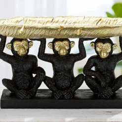 Mauro Ferretti Singe décoratif en polyrésine Monkey trio 43x15.7x20 cm* Statue Décorative