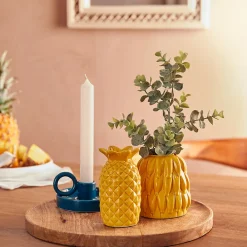 Atmosphera Créateur D'Intérieur Soliflore ananas Yuca céramique H10cm- Multicolore- Atmosphera* Vase Décoratif