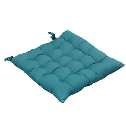 Online Altobuy SOPHIE - Coussin de Chaise Matelassé 38x38cm Coton Coloris Paon