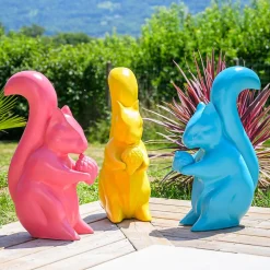Discount Wanda Collection Statue écureuil de jardin jaune 64 cm