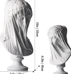 Discount Nature Pro Statue de déesse grecque de 33 cm, Grand buste femme, Sculpture de Mythologie romaine, pour la décoration de la maison
