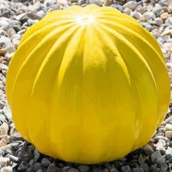 Wanda Collection Statue deco cactus boule jaune 20cm* Statue Décorative