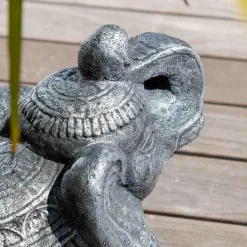 Wanda Collection Statue eléphant assis 40cm gris antique* Statue Décorative