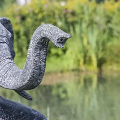 Discount Wanda Collection Statue éléphant patiné noir gris assis 95 cm