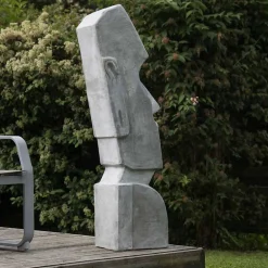 Wanda Collection Statue moaï île de pâques jardin zen 1m20* Statue Décorative
