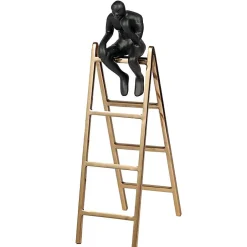Hot La Grande Prairie Statuette homme sur échelle 20x11x38cm