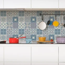 Ambiance Sticker Sticker Mural Carrelage adhésif Cuisine Salle de Bain - 24 STICKERS CARRELAGES AZULEJOS LAURENZO - 24stickers15x15cm* Sticker Et Adhésif Décoratif