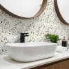 Hot Ambiance Sticker Sticker Mural Carrelage adhésif Cuisine Salle de Bain - 24 STICKERS CARRELAGES TERRAZZO PIANO - 24stickers15x15cm
