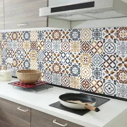 Ambiance Sticker Sticker Mural Carrelage adhésif Cuisine Salle de Bain - 24 STICKERS CARRELAGES AZULEJOS ZEPETINO - 24stickers15x15cm* Sticker Et Adhésif Décoratif