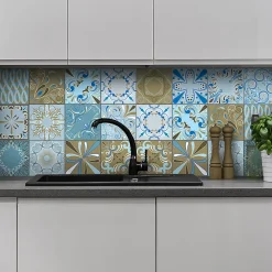 Online Ambiance Sticker Sticker Mural Carrelage adhésif Cuisine Salle de Bain - 24 STICKERS CARRELAGES AZULEJOS BENDIGO - 24stickers15x15cm