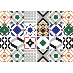Hot Ambiance Sticker Sticker Mural Carrelage adhésif Cuisine Salle de Bain - 24 STICKERS CARRELAGES AZULEJOS FEBINA - 24stickers15x15cm