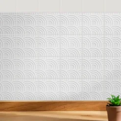 Wallfluent Sticker Mural Carrelage 10x10 cm Arches 3D tendance Cuisine Salle de Bain 24 pcs