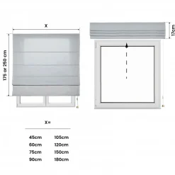 Best Storesdeco Store Bateau, Plissé Tamisant pour Fenêtres Et Portes Gris 105x250 cm