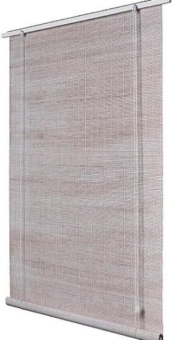 Ballauff Store enrouleur bois blanc Scandinave H.200 x l.100cm* Store Enrouleur Tamisant