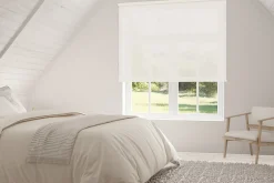 Viewtex Store Enrouleur Isolant Thermique Screen Degré d'ouverture 5% Blanc Lin 150 X 250cm ,* Store Enrouleur Tamisant