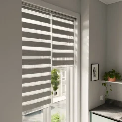 Best GoodHome Store enrouleur jour / nuit sans perçage Brize gris chiné l.55 x H.180cm