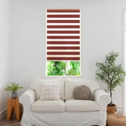 Best GoodHome Store enrouleur jour / nuit sans perçage Elin 2 terracotta l.60 x H.180cm