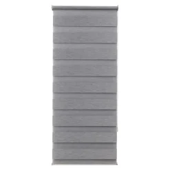 Best GoodHome Store enrouleur jour / nuit sans perçage Brize gris chiné l.40 x H.140cm