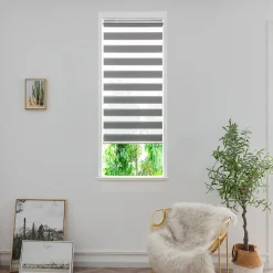 Best GoodHome Store enrouleur jour / nuit sans perçage Brize gris chiné l.40 x H.140cm