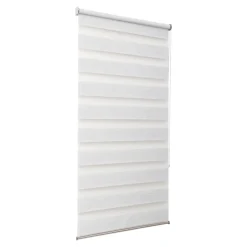 Best GoodHome Store enrouleur jour / nuit sans perçage Brize blanc chiné l.90 x H.240cm