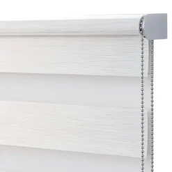 Best GoodHome Store enrouleur jour / nuit sans perçage Brize blanc chiné l.90 x H.240cm