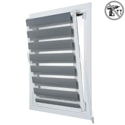 Best Storesdeco Store Enrouleur Jour Nuit sans perçage EasyFix Argent 150 x 180 cm
