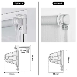 Clearance Storesdeco Store Enrouleur Jour Nuit sans perçage EasyFix Blanc 90 x 180 cm