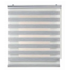 Best Storesdeco Store Enrouleur Jour Nuit Premium Finitions en Aluminium Gris 80 x 250 cm