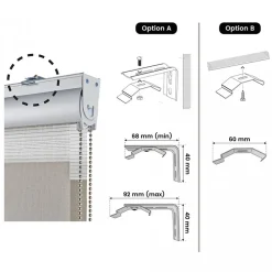 Best Storesdeco Store Enrouleur Motorisé Jour Nuit avec Batterie, Double Tissu, Finitions Aluminium Beige 160 x 250cm