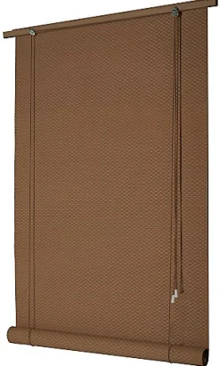 Ballauff Store enrouleur occultant bois tissé intérieur et extérieur moka 120/130 x 220 cm* Store Enrouleur