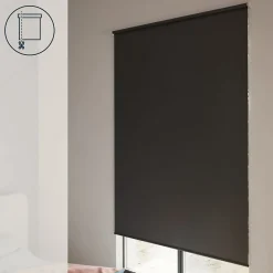 Best GoodHome Store enrouleur occultant sans perçage Boreas 2 noir l.120 x H.180cm