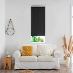 Best GoodHome Store enrouleur occultant sans perçage Novan noir l.60 x H.180cm