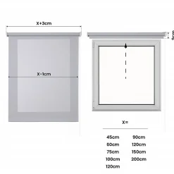Clearance Storesdeco Store Enrouleur Screen Tamisant et Isolant Thermique Gris 105 x 250 cm