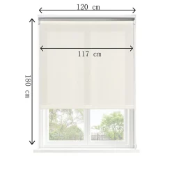Best GoodHome Store enrouleur tamisant sans perçage Halo 2 blanc cassé l.120 x H.180cm