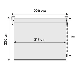 Viewtex Store Enrouleur Tamisant Cotton Blanc 220 X 250cm ,* Store Enrouleur Tamisant