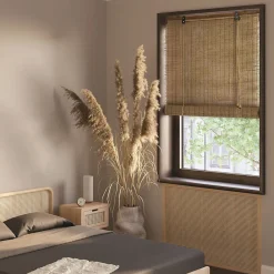Hot Madeco Store enrouleur tamisant Roll'up en toile de jute sans percage H.150 x l.40cm