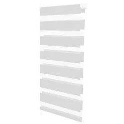 Discount IDMarket Store enrouleur zébré jour nuit 60 x 230 cm blanc