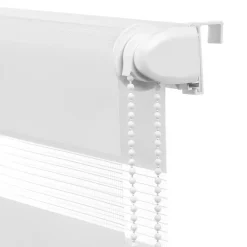 Discount IDMarket Store enrouleur zébré jour nuit 60 x 230 cm blanc