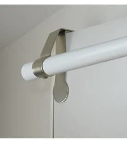 Best Heraud Support de barre à rideau nickel mat diamètre 20 pour coffre sans perçage - Nickel mat