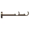 Sale GoodHome Support double tringle à rideau à percer Kozani métal marron Ø19mm