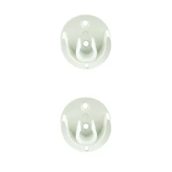 Clearance GoodHome Support encastré pour barre à rideau 19 mm Anafi blanc