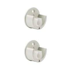 Clearance GoodHome Support encastré pour barre à rideau 19 mm Anafi blanc