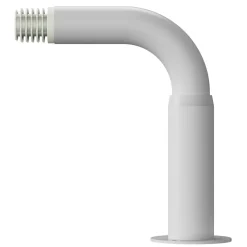 Clearance GoodHome Support extensible coudé tringle à rideau Anafi métal blanc Ø28mm