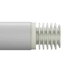 Clearance GoodHome Support extensible coudé tringle à rideau Anafi métal blanc Ø28mm
