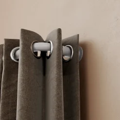Clearance GoodHome Support extensible coudé tringle à rideau Anafi métal blanc Ø28mm