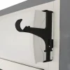 Best Maison Déco Support sans perçage, Tringle à  rideau, Coffre de Volet Roulant, Noir, Extensible 14 à  24 cm, D.20 à  28 mm