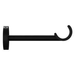 Clearance GoodHome Support tringle à rideau à percer Araxos métal noir Ø19/28mm