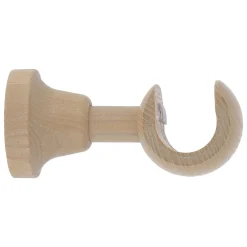 Discount GoodHome Support tringle à rideau court à percer Chalki bois de frêne beige Ø28mm